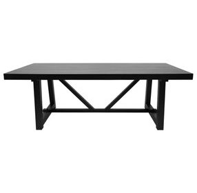 Raquel Black 84" Rectangular Dining Table