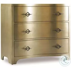Tranquility Gold Three Drawer Shaped Front Chest