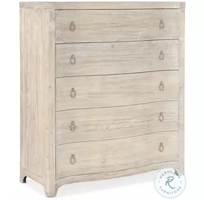 Monterey Whitewashed Oak Five Drawer Chest