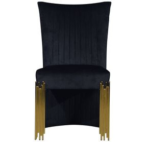 Empire Black Upholstered Dining Chair Set of 2