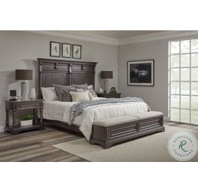Hickory Creek Brown Velvet Storage Panel Bedroom Set
