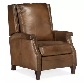 Collin Checkmate Pawn Leather Manual Push Back Recliner