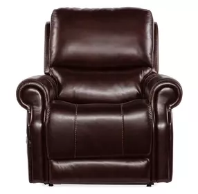 Eisley Maddison Walnut Leather Lift Power Recliner With Power Headrest And Lumbar