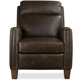 Jacklyn Brown Power Recliner with USB Charging and Nailhead Trim
