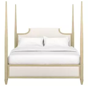 Eave Sundrenched Oak and Ivory King Upholstered Panel Bed