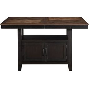 Bermuda Black Extendable Rectangular Counter Height Dining Table