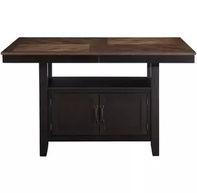 Bermuda Black Extendable Rectangular Counter Height Dining Table