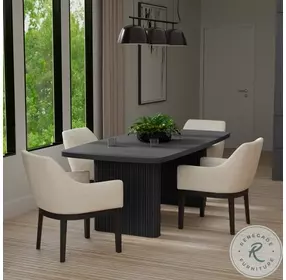 Reba Black Extendable Dining Room Set