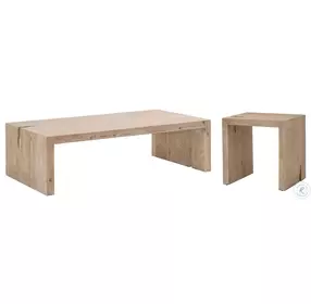 Reed Smoke Gray Pine Occasional Table Set