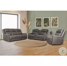 Enzo Gray Dual Reclining Living Room Set