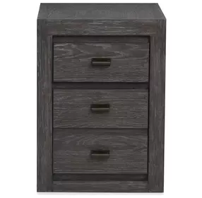 Foxrun Hollow Ravenwood Black 2 Drawer File Cabinet with Casters