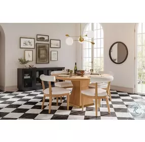 Nolan Natural Wood 56" Round Dining Room Set