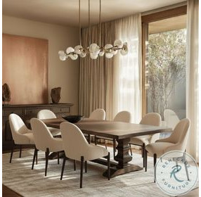 Emerson Dark Brown Wood Extendable Rectangular Dining Room Set