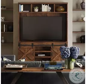 Dawson Rustic Brown Entertainment Center