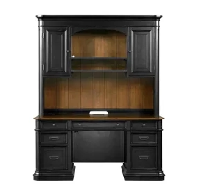 Roanoke Black Credenza With Hutch