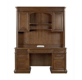 Roanoke Cherry Credenza With Hutch