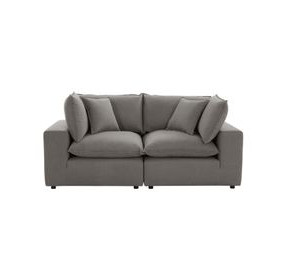 Cali Slate Performance Fabric Modular Loveseat