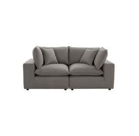 Cali Slate Performance Fabric Modular Loveseat
