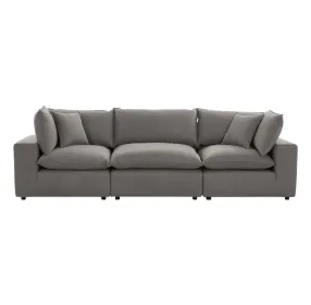 Cali Slate Performance Fabric Modular 120" Sofa