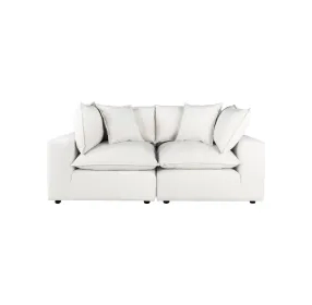 Cali Pearl Performance Fabric Modular 80" Loveseat