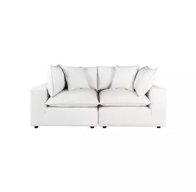 Cali Pearl Performance Fabric Modular 80" Loveseat