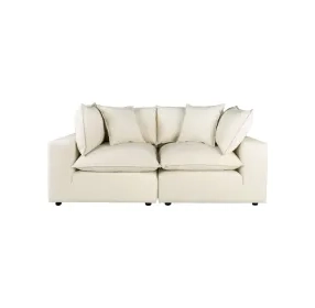 Cali Natural Performance Fabric Modular 80" Loveseat