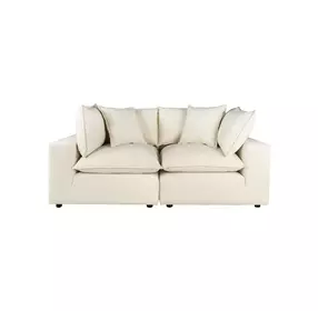 Cali Natural Performance Fabric Modular 80" Loveseat