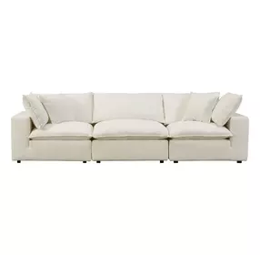 Cali Natural Performance Fabric Modular 120" Sofa