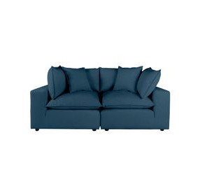 Cali Navy Performance Fabric Modular Loveseat