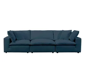 Cali Navy Performance Fabric Modular 120" Sofa