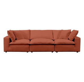 Cali Rust Performance Fabric Modular Sofa