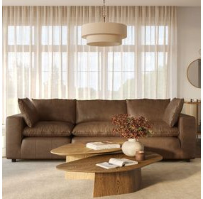 Cali Cognac Brown Leather Modular Sofa