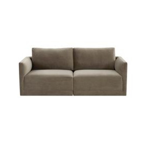 Willow Taupe Velvet Modular Loveseat