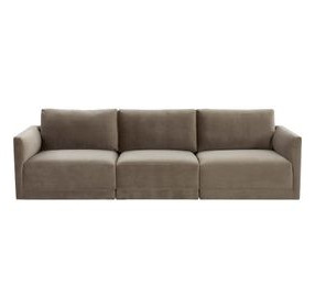 Willow Taupe Velvet Modular Sofa