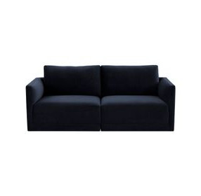 Willow Navy Velvet Modular Loveseat