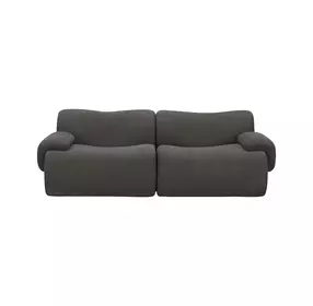 Zenith Charcoal Gray Upcycled Fabric Modular 80" Loveseat
