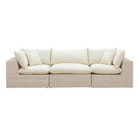 Cali Natural Performance Fabric Outdoor Modular 120" Sofa