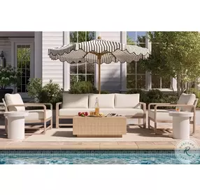 Palata Cream Outdoor Living Room Set