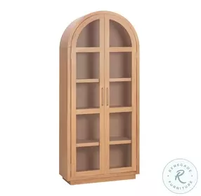 Marlow Natural Wood Display Cabinet