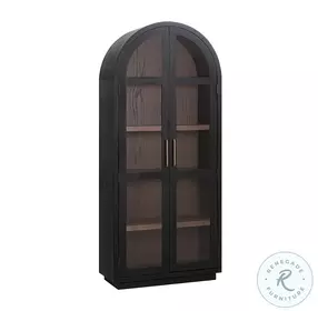 Marlow Black Wood Display Cabinet