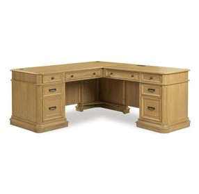 Winchester Natural Oak L-Shaped Desk