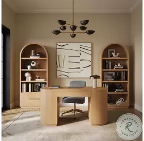 Marlow Natural Wood Executive Home Office Set