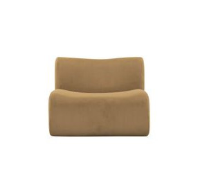Zenith Latte Brown Velvet Armless Chair