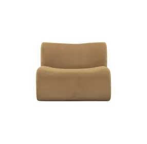 Zenith Latte Brown Velvet Armless Chair