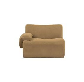 Zenith Latte Brown Velvet LAF Corner Chair