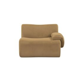 Zenith Latte Brown Velvet RAF Corner Chair