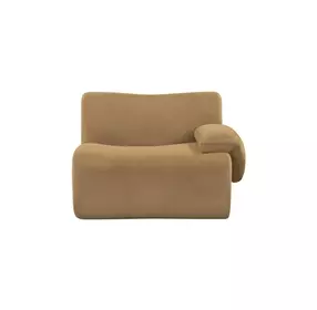 Zenith Latte Brown Velvet RAF Corner Chair