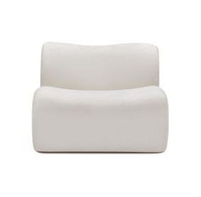 Zenith Cream Upcycled Fabric Armless Chair