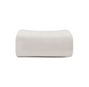 Zenith Cream Upcycled Fabric Ottoman