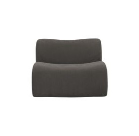 Zenith Charcoal Gray Upcycled Fabric Armless Chair